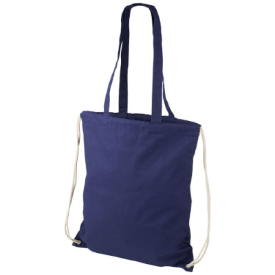 Picture of ELIZA 240 G & M² COTTON DRAWSTRING BACKPACK RUCKSACK 6L in Navy.