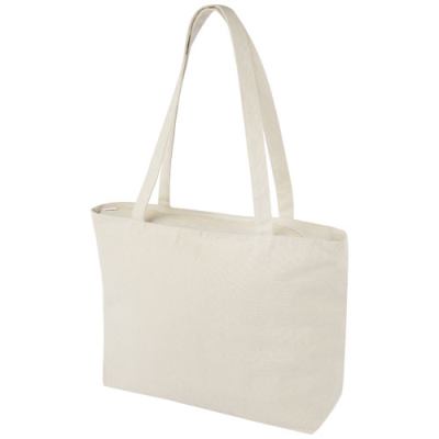 Picture of NINGBO 320 G & M² ZIPPERED COTTON TOTE BAG 15L in Natural.