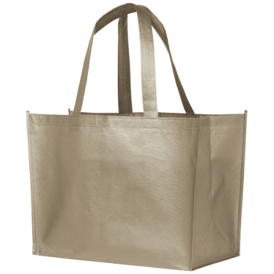 Picture of ALLOY LAMINATED NON-WOVEN SHOPPER TOTE BAG in Nickel