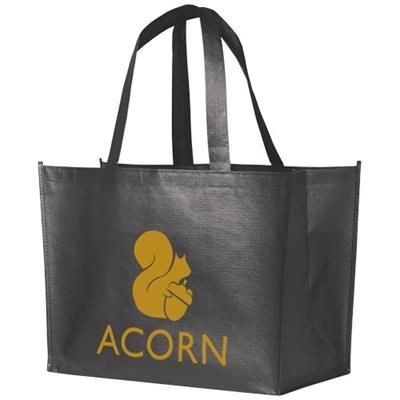 Picture of ALLOY LAMINATED NON-WOVEN SHOPPER TOTE BAG in Steel Grey