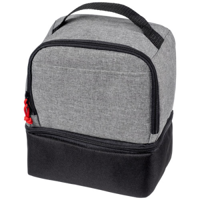 Picture of DUAL CUBE COOL BAG 6L in Heather Grey & Solid Black.