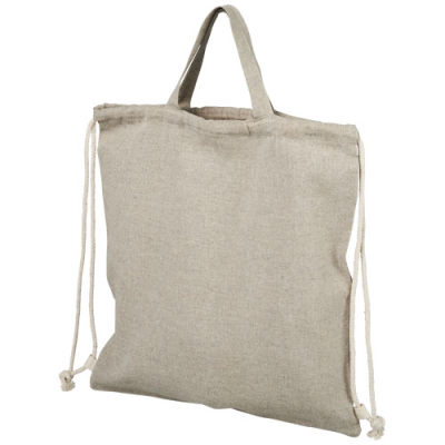 Picture of PHEEBS 150 G & M² RECYCLED DRAWSTRING BACKPACK RUCKSACK 6L in Heather Natural