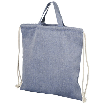 Picture of PHEEBS 150 G & M² RECYCLED DRAWSTRING BACKPACK RUCKSACK 6L in Heather Blue.