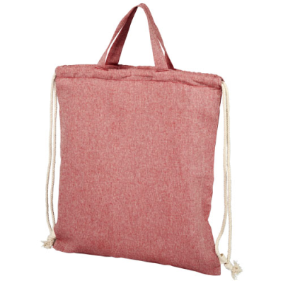 Picture of PHEEBS 150 G & M² RECYCLED DRAWSTRING BACKPACK RUCKSACK 6L in Heather Red.