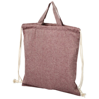 Picture of PHEEBS 150 G & M² RECYCLED DRAWSTRING BACKPACK RUCKSACK 6L in Heather Maroon.