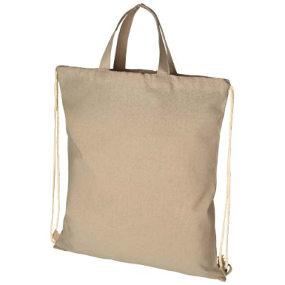 Picture of PHEEBS 210 G & M² RECYCLED DRAWSTRING BACKPACK RUCKSACK 6L in Natural.