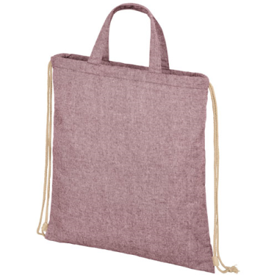 Picture of PHEEBS RECYCLED COTTON DRAWSTRING BACKPACK in Heather Maroon