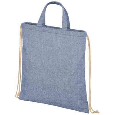 Picture of PHEEBS 210 G & M² RECYCLED DRAWSTRING BACKPACK RUCKSACK 6L in Heather Blue.