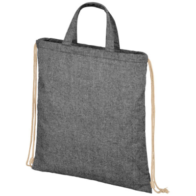 Picture of PHEEBS RECYCLED COTTON DRAWSTRING BACKPACK in Heather Black