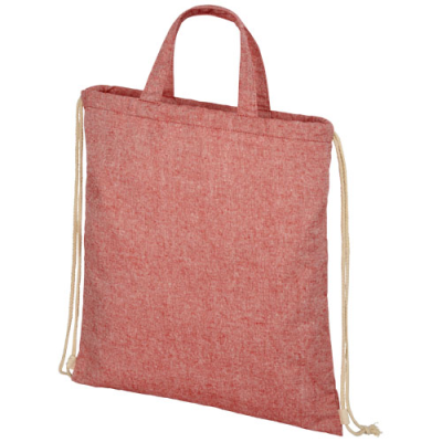 Picture of PHEEBS RECYCLED COTTON DRAWSTRING BACKPACK in Heather Red