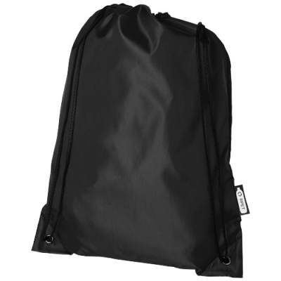 Picture of ORIOLE RPET DRAWSTRING BAG 5L in Solid Black