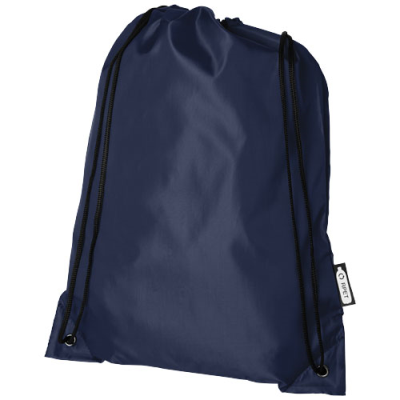Picture of ORIOLE RPET DRAWSTRING BACKPACK RUCKSACK 5L in Navy.