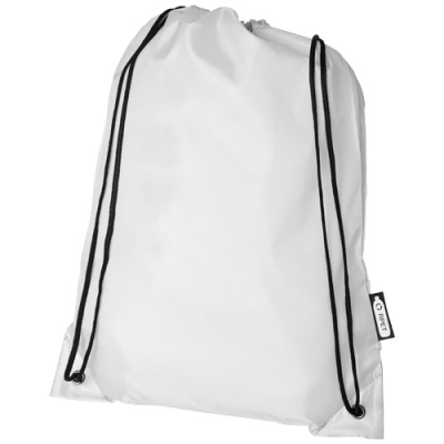 Picture of ORIOLE RPET DRAWSTRING BACKPACK RUCKSACK 5L in White.