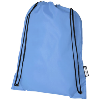 Picture of ORIOLE RPET DRAWSTRING BACKPACK RUCKSACK 5L in Light Blue.