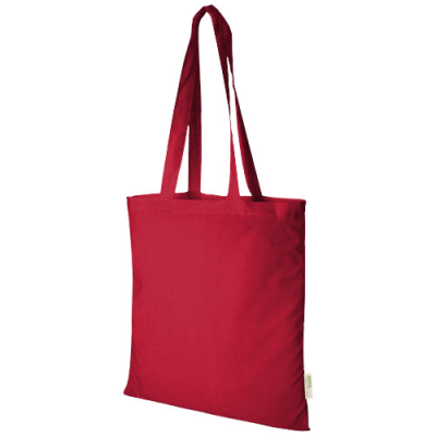 Picture of ORISSA 100 G & M² GOTS ORGANIC COTTON TOTE BAG 7L in Red.