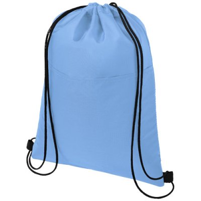 Picture of ORIOLE 12-CAN DRAWSTRING COOL BAG 5L in Light Blue.