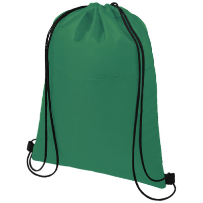 Picture of ORIOLE 12-CAN DRAWSTRING COOL BAG 5L in Green.