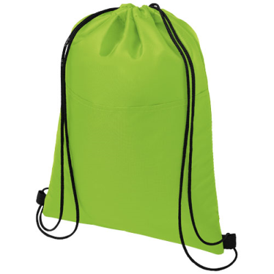 Picture of ORIOLE 12-CAN DRAWSTRING COOL BAG 5L in Lime.