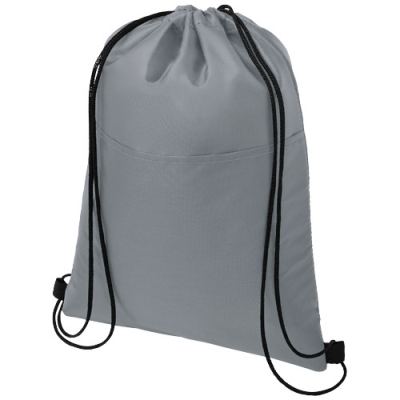 Picture of ORIOLE 12-CAN DRAWSTRING COOL BAG 5L in Grey.