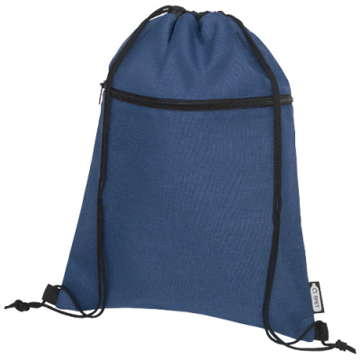 Picture of ROSS RPET DRAWSTRING BAG 5L in Heather Navy