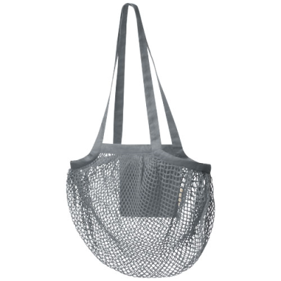 Picture of PUNE 100 G & M² GOTS ORGANIC MESH COTTON TOTE BAG 6L in Grey