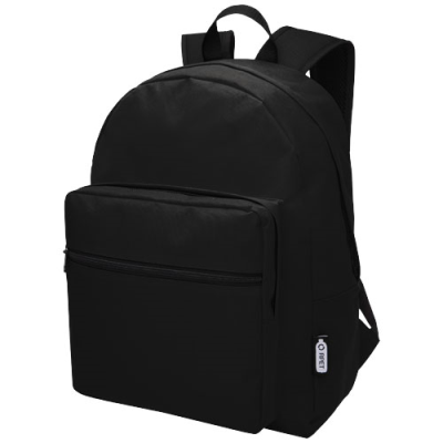 Picture of RETREND GRS RPET BACKPACK RUCKSACK 16L in Solid Black.