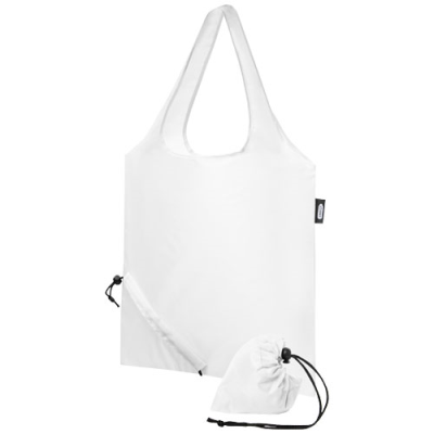 Picture of SABIA RPET FOLDING TOTE BAG 7L in White.