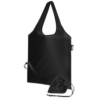 Picture of SABIA RPET FOLDING TOTE BAG 7L in Solid Black.