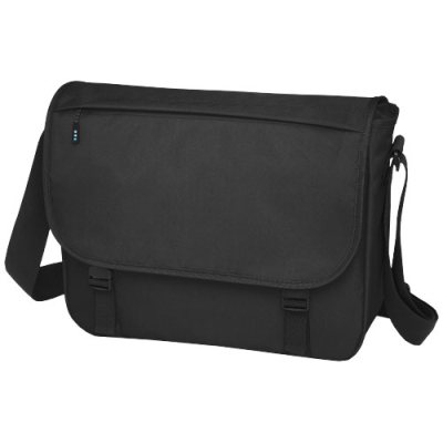 Picture of BAIKAL GRS RPET 15 INCH LAPTOP BAG 12L in Solid Black.