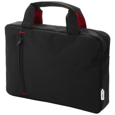 Picture of DETROIT RPET CONFERENCE BAG 4L in Red & Solid Black.