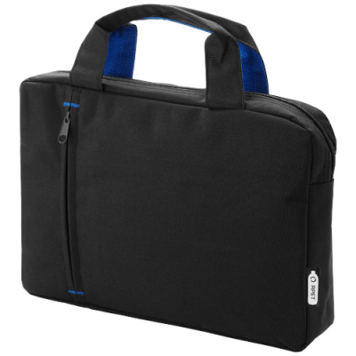 Picture of DETROIT RPET CONFERENCE BAG 4L in Royal Blue & Solid Black.