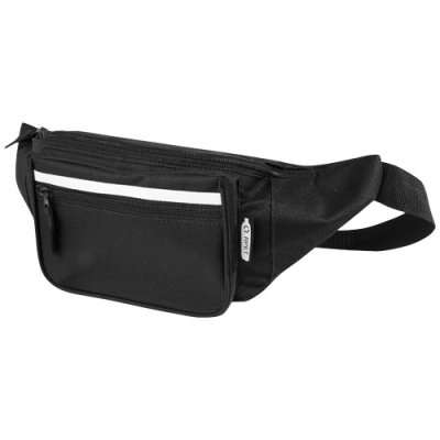 Picture of JOURNEY GRS RPET WAIST BAG in Solid Black.