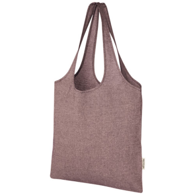 Picture of PHEEBS 150 G & M² RECYCLED COTTON TRENDY TOTE BAG 7L in Heather Maroon.