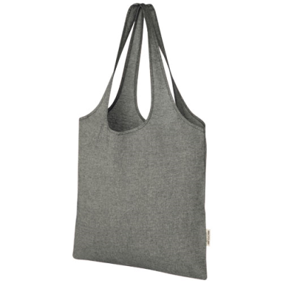 Picture of PHEEBS 150 G & M² RECYCLED COTTON TRENDY TOTE BAG 7L in Heather Black.