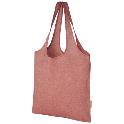 Picture of PHEEBS 150 G & M² RECYCLED COTTON TRENDY TOTE BAG 7L in Heather Red.