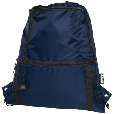 Picture of ADVENTURE RECYCLED THERMAL INSULATED DRAWSTRING BAG 9L in Navy.