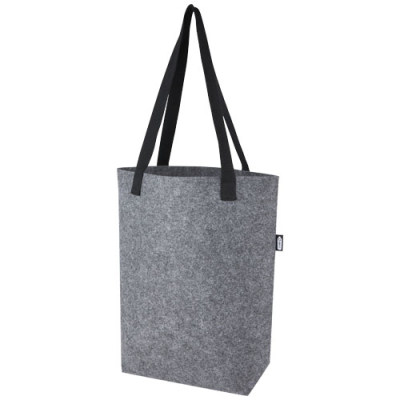 Picture of FELTA GRS RECYCLED FELT TOTE BAG with Wide Bottom 12L in Medium Grey.