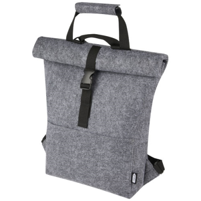 Picture of FELTA GRS RECYCLED FELT ROLL-TOP BICYCLE BAG 13L in Medium Grey