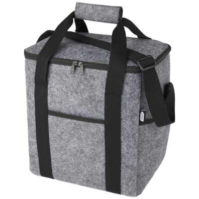 Picture of FELTA GRS RECYCLED FELT WINE BOTTLE COOL BAG 21L in Medium Grey.