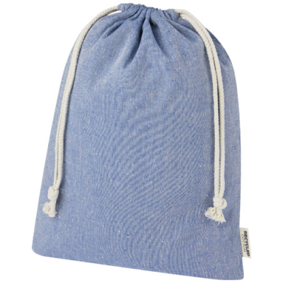 Picture of PHEEBS 150 G & M² GRS RECYCLED COTTON GIFT BAG LARGE 4L in Heather Blue
