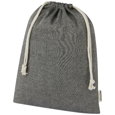 Picture of PHEEBS 150 G & M² GRS RECYCLED COTTON GIFT BAG LARGE 4L in Heather Black.