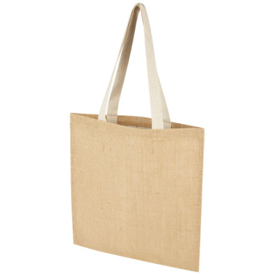 Picture of JUTA 300 G & M² JUTE TOTE BAG 7L in Natural & White.