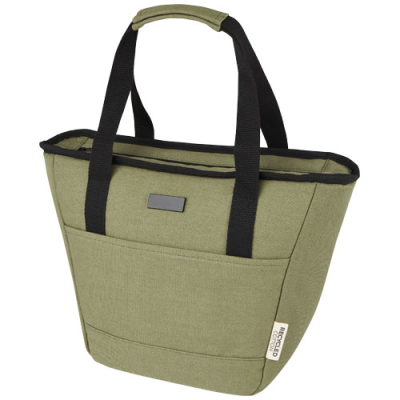 Picture of JOEY 9-CAN GRS RECYCLED CANVAS LUNCH COOL BAG 6L in Olive.