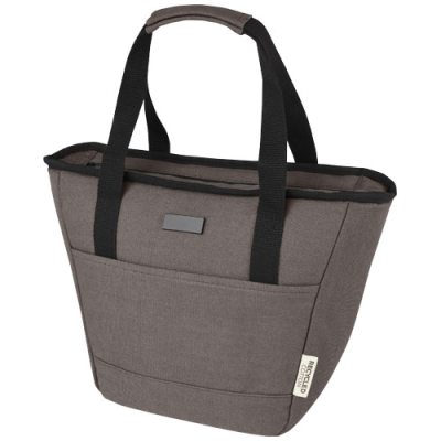 Picture of JOEY 9-CAN GRS RECYCLED CANVAS LUNCH COOL BAG 6L in Grey.