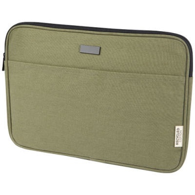 Picture of JOEY 14 INCH GRS RECYCLED CANVAS LAPTOP SLEEVE 2L in Olive.