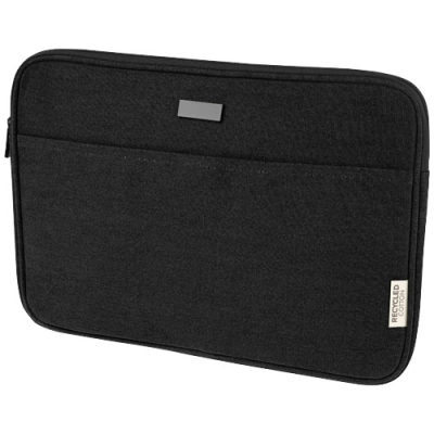 Picture of JOEY 14 INCH GRS RECYCLED CANVAS LAPTOP SLEEVE 2L in Solid Black.