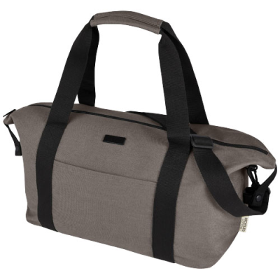 Picture of JOEY GRS RECYCLED CANVAS SPORTS DUFFLE BAG 25L in Grey.