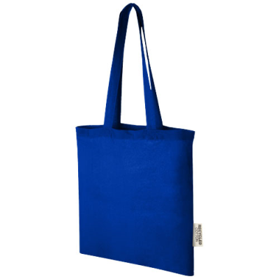 Picture of MADRAS 140 G & M2 GRS RECYCLED COTTON TOTE BAG 7L in Royal Blue.