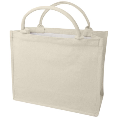 Picture of PAGE 500 G & M² AWARE™ RECYCLED BOOK TOTE BAG in Oatmeal.