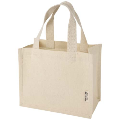Picture of ODESSA 220 G & M² GRS RECYCLED COTTON MINI GUSSET TOTE BAG 9L.